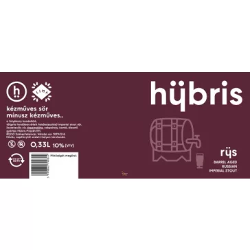 Hübris rüs // hordóérlelt   (0,33 ) (10 %)