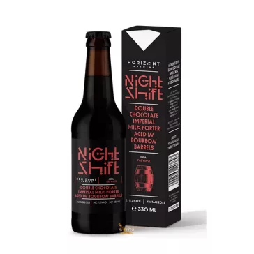   Horizont - Night Shift Vintage 2025 / Imperial Milk Porter Bourbon hordóban érlelve dupla csokoládéval   (0,33L) (11,2%)