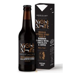   Horizont Night Shift Vintage 2023 / Russian Imperial Stout bourbon hordóban érlelve csokoládéval és kávéval (0,33L) (11.5%)