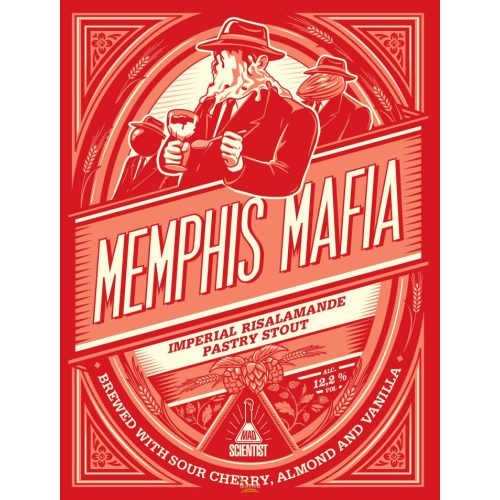 Mad Scientist Memphis Mafia Imperial Risalamande Pastry Stout with Sour Cherry, Almond