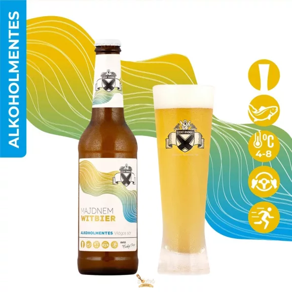 Szent András Majdnem Witbier (alkoholmentes)(0,33L) (0,%) Szent András Majdnem Witbier (alkoholmentes)(0,33L) (0,%)