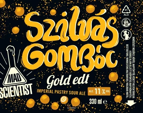 M10 SCIENTIST  Pastry - Mad Scientist Szilvás Gombóc Gold EDT  (0,33L) (11%)