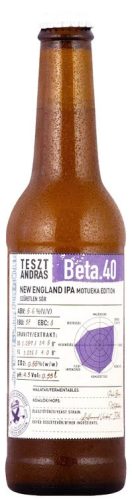 Szent András Beta 40 (new england IPA - motueka edition) (0,33L) (5,6%)