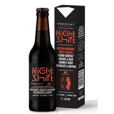   Night Shift Vintage 2024 / Russian Imperial Stout Pedro Ximénez Sherry & Rum hordóban érlelve csokoládéval és naranccsal  (0,33L) (11%)