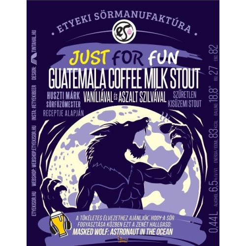 Etyeki Guatemala Coffee Milk Stout vaníliával és aszaltszilvával (0,44L) (6,5%)