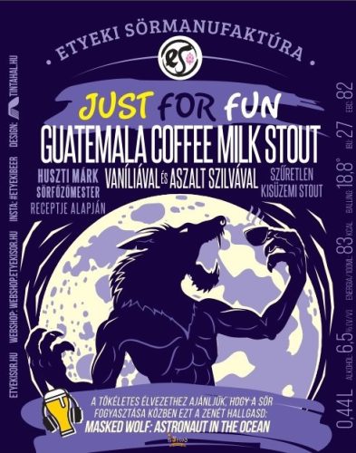 Etyeki Guatemala Coffee Milk Stout vaníliával és aszaltszilvával (0,44L) (6,5%)