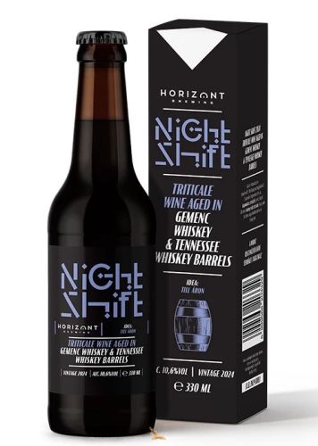 Night Shift Vintage 2024 / Tritikálé gabonabor Gemenc Whiskey & Tennessee Whiskey horóban érlelve  (0,33L) (10.6%)
