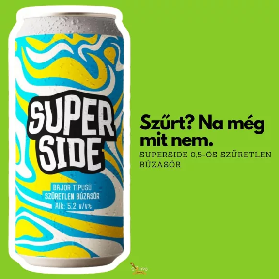 SUPERSIDE - BAJOR BÚZA (0,5L) (5,2 %) SUPERSIDE - BAJOR BÚZA (0,5L) (5,2 %)