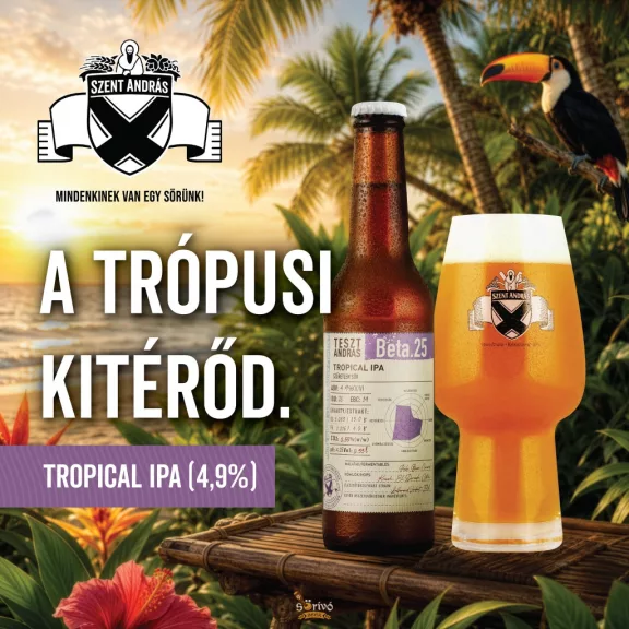 Szent András Teszt András -  Beta 25 Tropical Ipa   (0,33L) 4,9 %