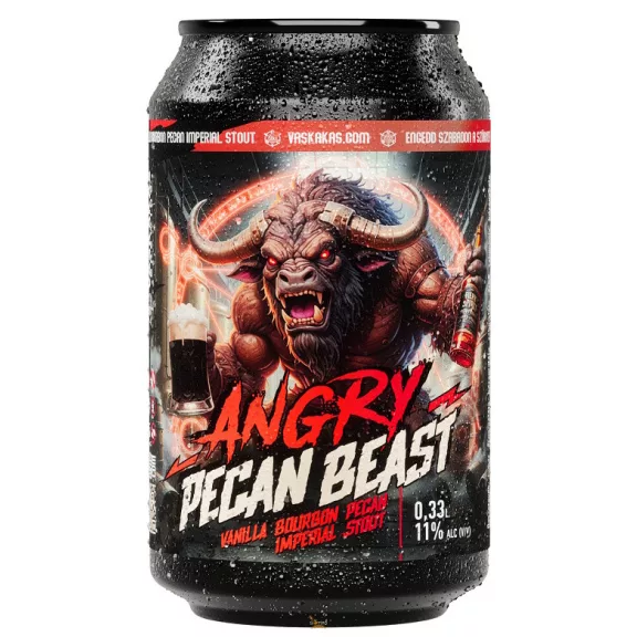 Vaskakas Sörfőzde Angry Pecan Beast Vanilla Bourbon Pecan Stout (0,33L) (11 %) Vaskakas Sörfőzde Angry Pecan Beast Vanilla Bourbon Pecan Stout (0,33L) (11 %)