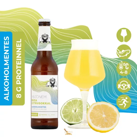 Szent András Majdnem Búza BOOST  Citrusokkal  (alkoholmentes)(0,33L) (0,%)