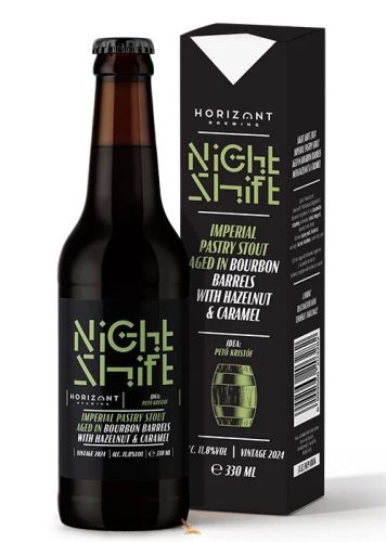 Night Shift Vintage 2024 / Imperial Pastry Stout bourbon hordóban érlelve mogyoróval és karamellel  (0,33L) (11.8%)