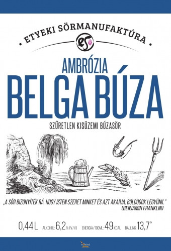 Etyeki  Ambrózia Belga Búza  (0,44L) (6,2%)