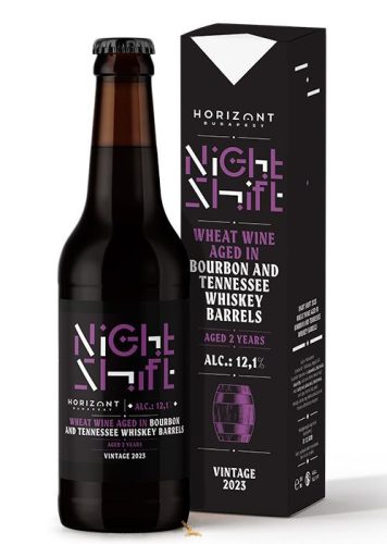 Horizont Night Shift Vintage 2023 / Wheat Wine Bourbon és Tennessee  /hordóérlelt/ (0,33L) (12,1%)
