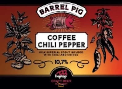 Hoptop -  Barrel Pig Series -  Coffee Chili Pepper  - Imperial Milk Stout   /hordóérlelt/ (0,33L) (10,7 %)