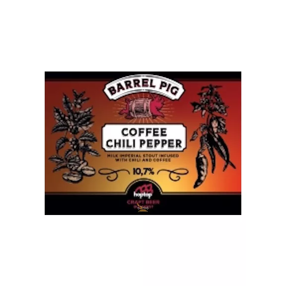 Hoptop -  Barrel Pig Series -  Coffee Chili Pepper  - Imperial Milk Stout   /hordóérlelt/ (0,33L) (10,7 %)