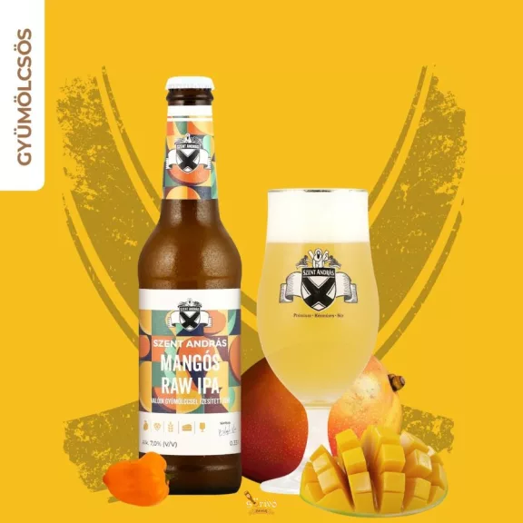 Szent András MANGÓS RAW IPA (0,33L) (7%) Szent András MANGÓS RAW IPA (0,33L) (7%)