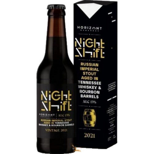 Horizont Night Shift Vintage 2021 Whiskey & Bourbon (0,33L) (13%)Russian Imperial Stout Tenness