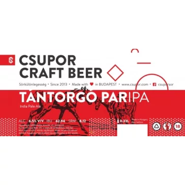   CSUPOR CRAFT BEER  - Tántorgó ParIPA  Red IPA (0,33L) (6,5 %)