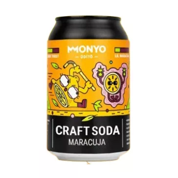   MONYO CRAFT SODA - MARACUJA     - szénsavas üdítőital  (0,33L) (0%)