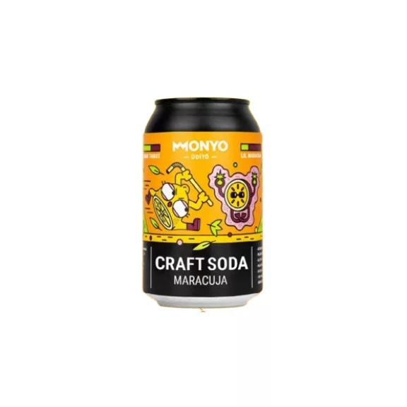 MONYO CRAFT SODA - MARACUJA - szénsavas üdítőital (0,33L) (0%) MONYO CRAFT SODA - MARACUJA - szénsavas üdítőital (0,33L) (0%)