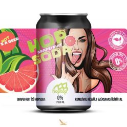   HopTop - HOPSODA PINK GRAPEFRUIT 0% - komlóval készült szénsavas üdítőital  (0,33L) (0%)