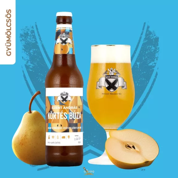 Szent András Körtés Búza (witbier / szűretlen belga búza körtével) (0,5L) (4,4%) Szent András Körtés Búza (witbier / szűretlen belga búza körtével) (0,5L) (4,4%)