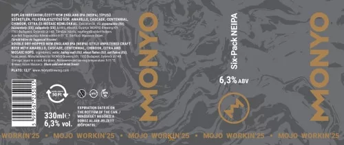 Monyo WORKIN'25: Six-Pack NEIPA (0,33L) (6,3%)