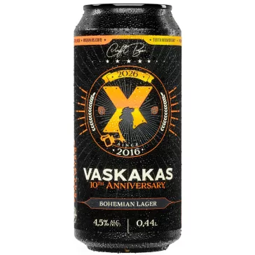   Vaskakas Brewing – Vaskakas X – Jubileumi Bohemian Lager (4,5%) (0,44L)