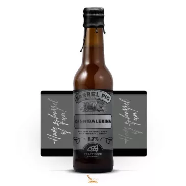   Hoptop CANIBALERINA imperial milk  stout  /barrel pig series hordóérlelt/ (0,33L) (11,7 %)