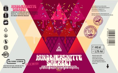 Mad Scientist Hindbærsnitte Sherbet - Ice Cream Smoothie Sour   (0,44) (5,3 %)