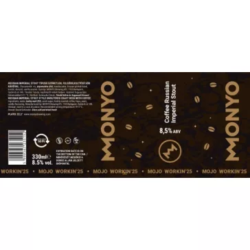   Monyo MOJO WORKIN'25: Coffee Russian Imperial Stout  (0,33L) (8,5 %)