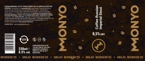 Monyo MOJO WORKIN'25: Coffee Russian Imperial Stout  (0,33L) (8,5 %)
