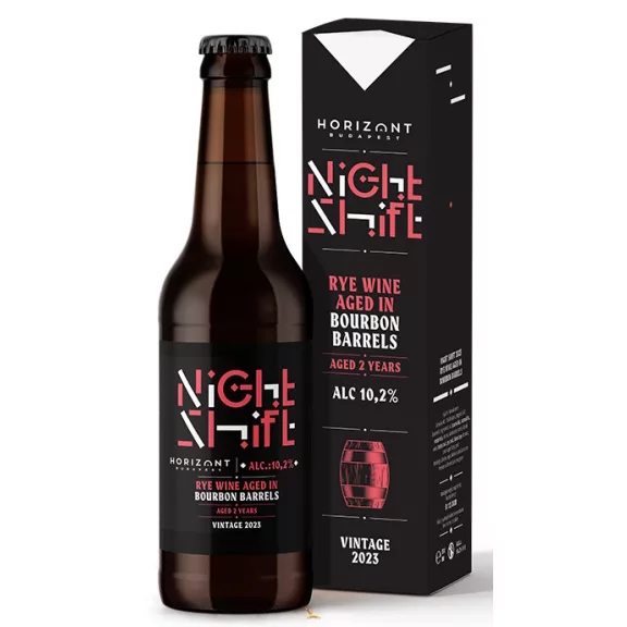 Horizont Night Shift Vintage 2023 / Rye Wine Bourbon /hordóérlelt/ 2 év (0,33L) (10,2%) Horizont Night Shift Vintage 2023 / Rye Wine Bourbon /hordóérlelt/ 2 év (0,33L) (10,2%)