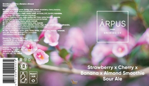 Ārpus Brewing Co. - Strawberry x Cherry x Banana x Almond Smoothie Sour Ale   (0,44) (4,5 %)