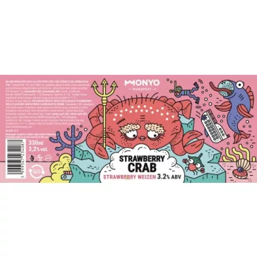 Monyo Strawberry Crab  (0,33L) (3,2 %)