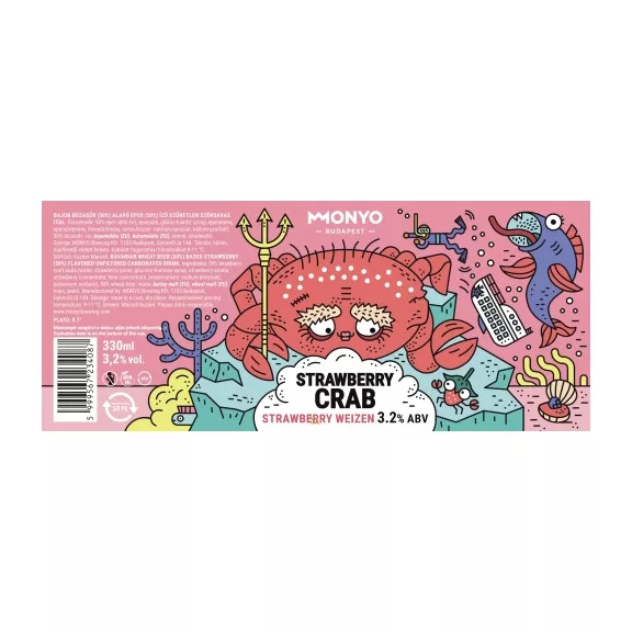 Monyo Strawberry Crab (0,33L) (3,2 %) Monyo Strawberry Crab (0,33L) (3,2 %)