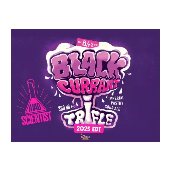 Mad Scientist Blackcurrant Trifle 2025 Pastry Sour (0,44) (8,4 %) Mad Scientist Blackcurrant Trifle 2025 Pastry Sour (0,44) (8,4 %)