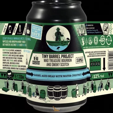   Mad Scientist x SIMA Brewing - Tiny Barrel Project: Mad Treasure - Barrel aged  Mead (12 % 0,33l)