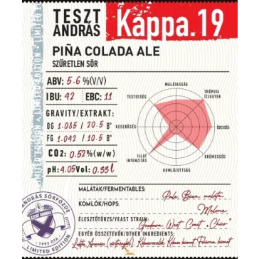   Szent András Teszt András Kappa 19  (pale ale)   (0,33L) (5,6%)