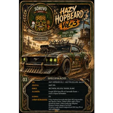Sörivo - Hazy Hopbeard  VOL 3 -  Hazy IPA  (0,5L) (6 %)