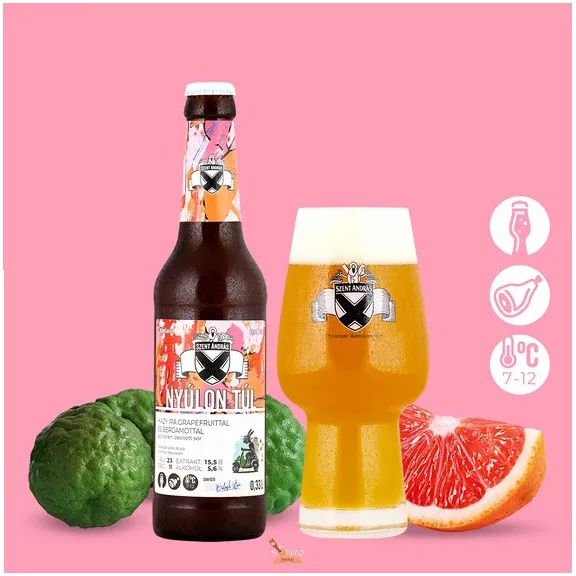 Szent András Nyúlon Túl '26 (hazy IPA grapefruittal és bergamottal)  (0,33L) (5,6%)