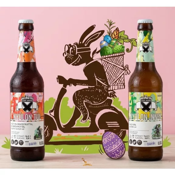 Szent András Nyúlon Túl '26 (hazy IPA grapefruittal és bergamottal)  (0,33L) (5,6%)
