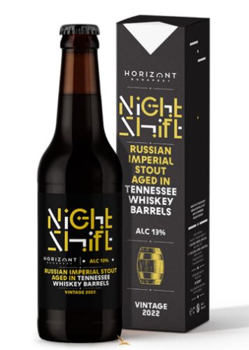 Horizont Night Shift Vintage 2022 / Russian Imperial Stout Tennessee whiskey BA /hordóérlelt/ (0,33L) (13%)