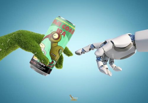 Hoptop KIWI COAST IPA -  AI GENERATED WEST COAST DIPA  (0,33L) (8,2%)