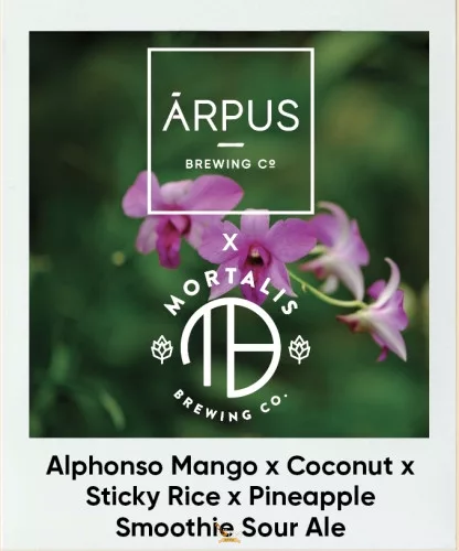 Ārpus Brewing Co./w Mortalis Brewing Co. Alphonso Mango x Coconut x Sticky Rise x Pineapple Smoothie Sour Ale  (0,44) (4,5 %)