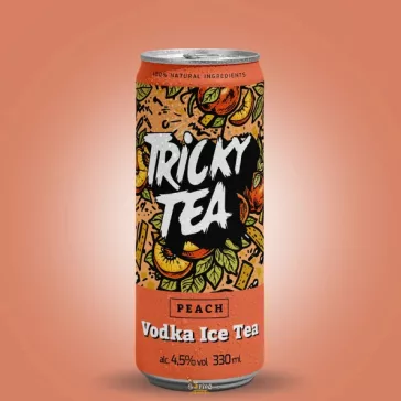   Horizont - TRICKY TEA PEACH - VODKÁS ICE TEA BARACK (0,33L) (4,5%)