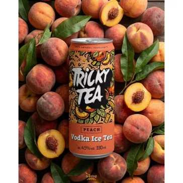   Horizont - TRICKY TEA PEACH - VODKÁS ICE TEA BARACK (0,33L) (4,5%)