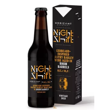   Horizont Night Shift Vintage 2023 / Gerbeaud Pastry Barley Wine Rhum Agricole csokoládéval, kajszibarackkal és dióval  (0,33L) (10.3%)