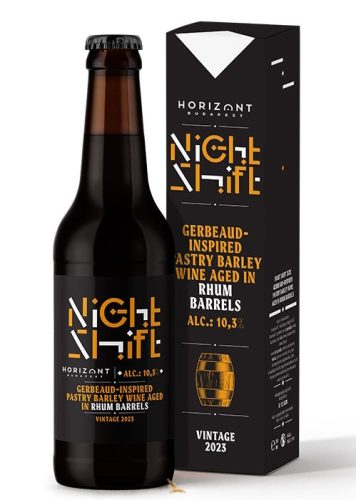 Horizont Night Shift Vintage 2023 / Gerbeaud Pastry Barley Wine Rhum Agricole csokoládéval, kajszibarackkal és dióval  (0,33L) (10.3%)